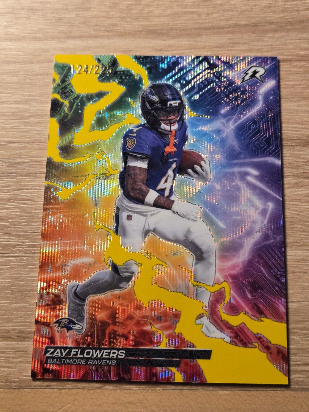 2025 Topps Resurgence Zay Flowers Circuit Breakers Yellow Surge /225 CB-25